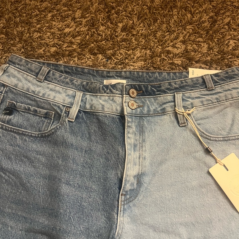 KanCan Two-Tone Blue Straight Leg Jeans